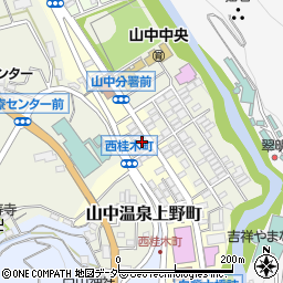 石川県加賀市山中温泉西桂木町ヌ周辺の地図