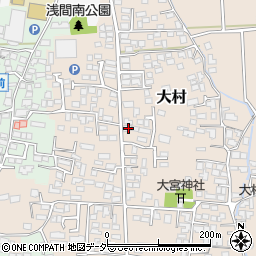 長野県松本市大村382-2周辺の地図