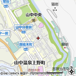 石川県加賀市山中温泉東桂木町ヌ69周辺の地図