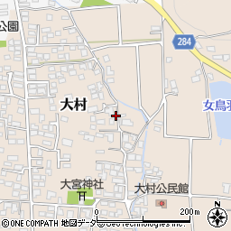 長野県松本市大村430-2周辺の地図