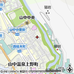 石川県加賀市山中温泉東桂木町周辺の地図