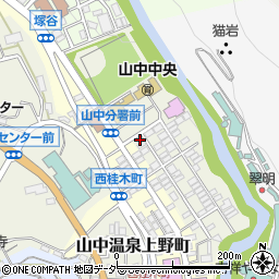 石川県加賀市山中温泉東桂木町ヌ27周辺の地図