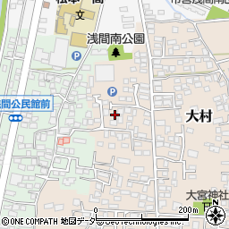 長野県松本市大村544-1周辺の地図