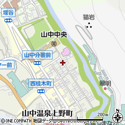 石川県加賀市山中温泉東桂木町ヌ周辺の地図