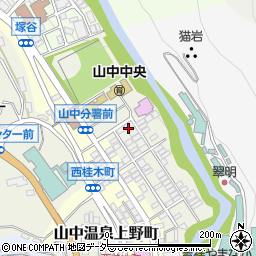 石川県加賀市山中温泉東桂木町ヌ29周辺の地図