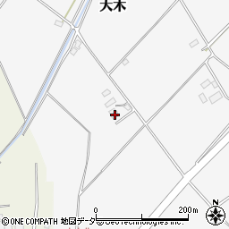 茨城県結城市大木2175-6周辺の地図