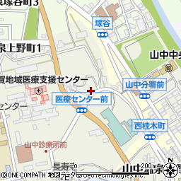石川県加賀市山中温泉上野町ル63周辺の地図