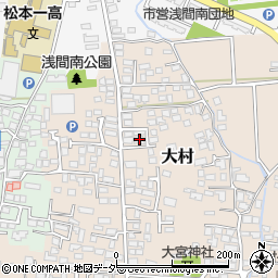 長野県松本市大村435周辺の地図
