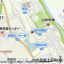 石川県加賀市山中温泉西桂木町ル周辺の地図