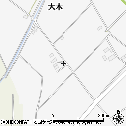 茨城県結城市大木2175-4周辺の地図