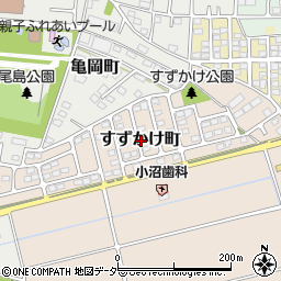 群馬県太田市すずかけ町周辺の地図