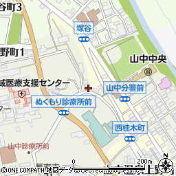 石川県加賀市山中温泉上野町ル56-2周辺の地図