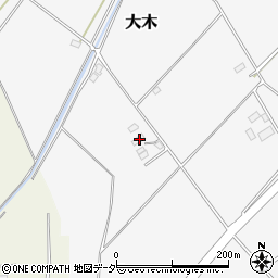 茨城県結城市大木2176周辺の地図
