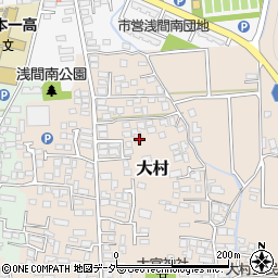 長野県松本市大村439周辺の地図