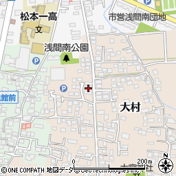 長野県松本市大村437-1周辺の地図