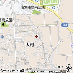 長野県松本市大村443周辺の地図