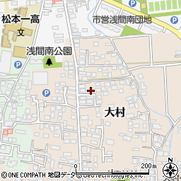 長野県松本市大村438周辺の地図
