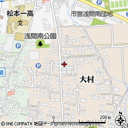 長野県松本市大村438-2周辺の地図