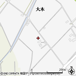 茨城県結城市大木2177周辺の地図