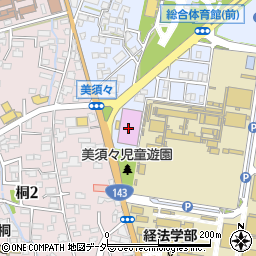 松本市　美須々屋内運動場周辺の地図