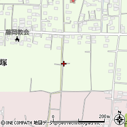 群馬県藤岡市下大塚周辺の地図