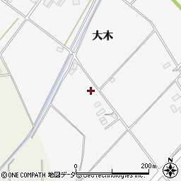茨城県結城市大木2178周辺の地図