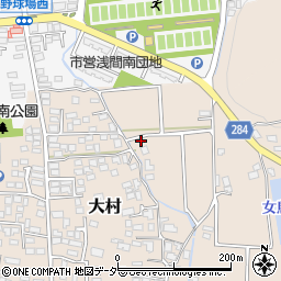 長野県松本市大村11周辺の地図