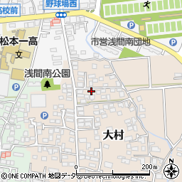 長野県松本市大村465周辺の地図