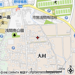 長野県松本市大村454周辺の地図