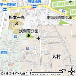 長野県松本市大村475周辺の地図