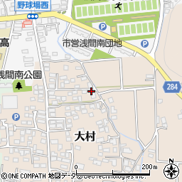 長野県松本市大村447周辺の地図