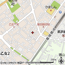 栃木県小山市南乙女1丁目14周辺の地図