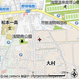 長野県松本市大村464周辺の地図