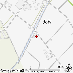 茨城県結城市大木2181周辺の地図