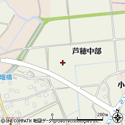 茨城県石岡市芦穂中部周辺の地図