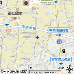 群馬県藤岡市中栗須107-5周辺の地図