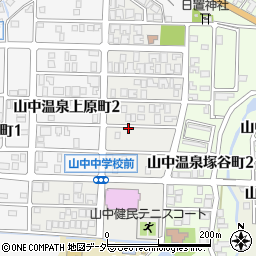石川県加賀市山中温泉加美谷台周辺の地図