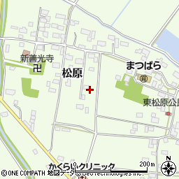 茨城県筑西市松原周辺の地図