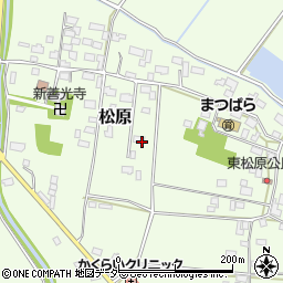 茨城県筑西市松原周辺の地図