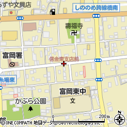 信金東支店前周辺の地図
