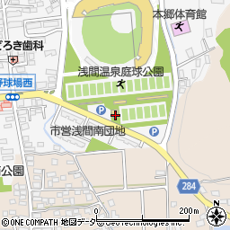 松本市スポーツ施設浅間温泉庭球公園周辺の地図