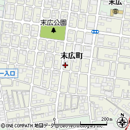 群馬県太田市末広町周辺の地図