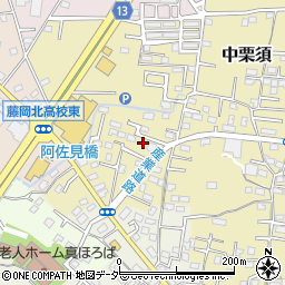 群馬県藤岡市中栗須38-7周辺の地図