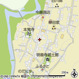 白川村荻町地区周辺の地図