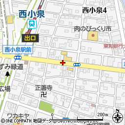 西小泉商店街周辺の地図