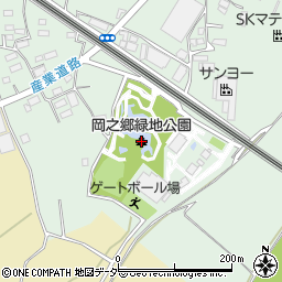 岡之郷緑地公園周辺の地図