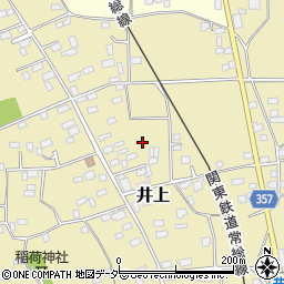 茨城県筑西市井上周辺の地図