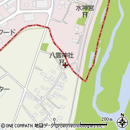 角新田部落公民館周辺の地図