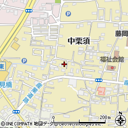 群馬県藤岡市中栗須43周辺の地図