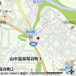 石川県加賀市山中温泉塚谷町ロ53周辺の地図